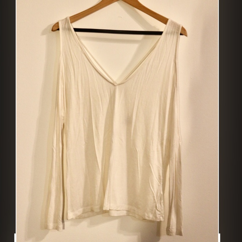 White Long Sleeve Top by Tobi